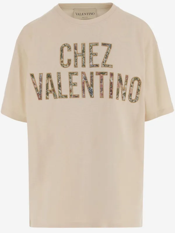 Cotton T-Shirt with Logo made by Valentino