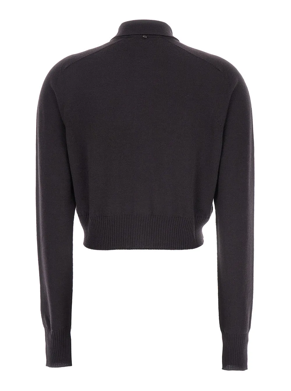 Black Cropped Cardigan with Button Down Collar sold by Lord & Taylor product image thumbnail 2