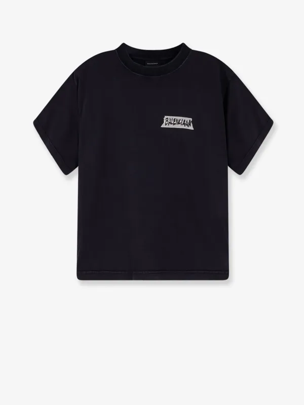 Used Effect Cotton T-Shirt made by Balenciaga