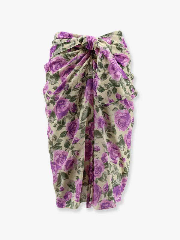 Skirt Silk Multicolour Print made by Chloe