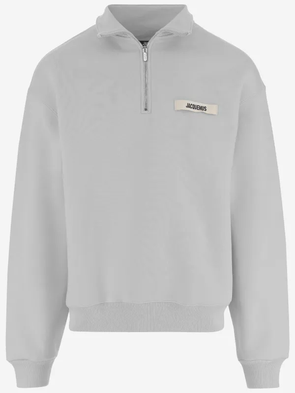 Cotton Sweatshirt with High Collar made by Jacquemus