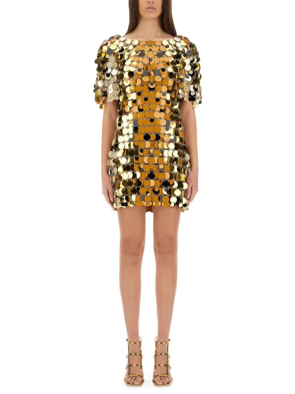 Sparkle Discs Mini Dress made by Rabanne