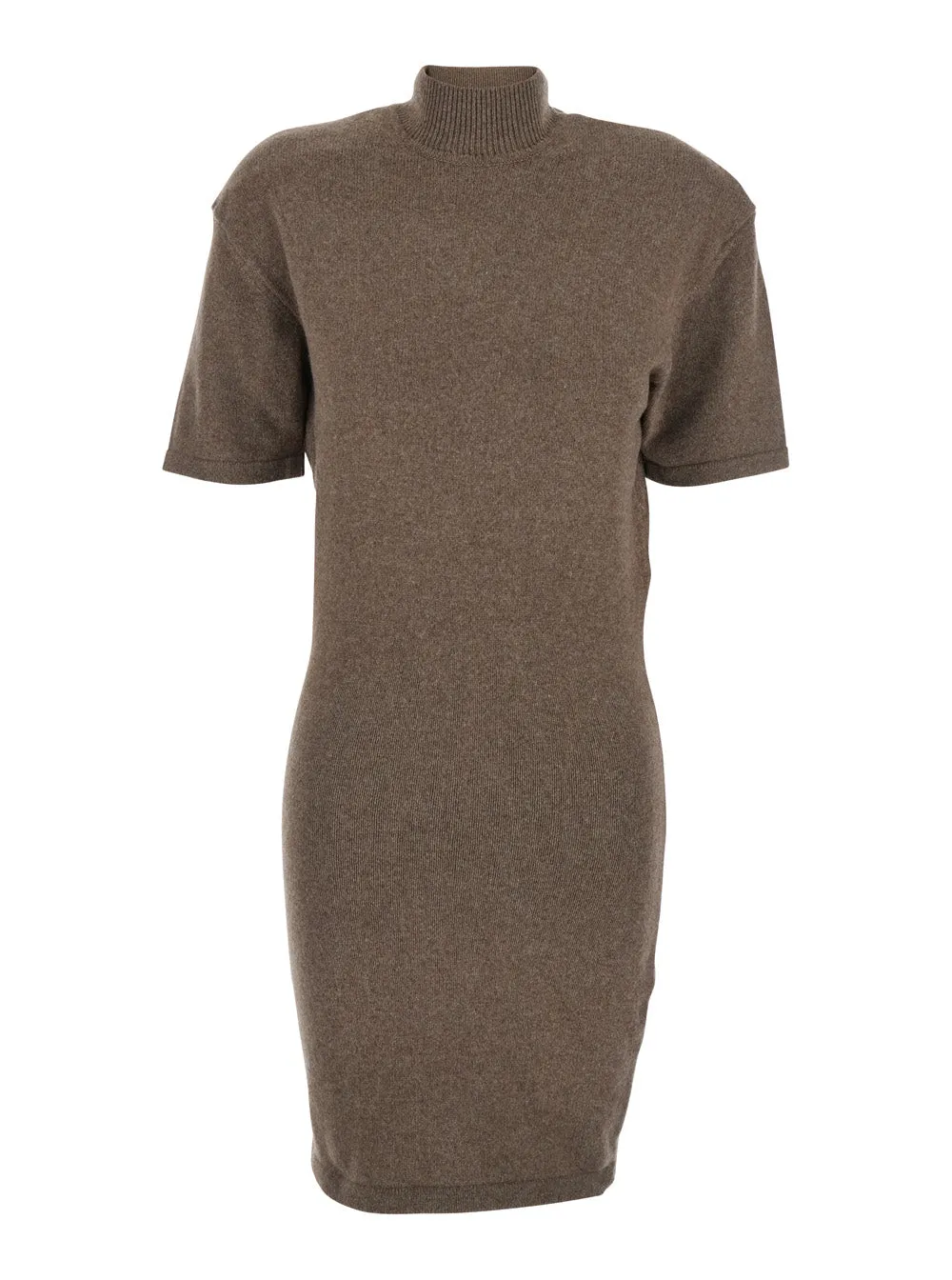 Brown Dress with High Ribbed Neck sold by Lord & Taylor
