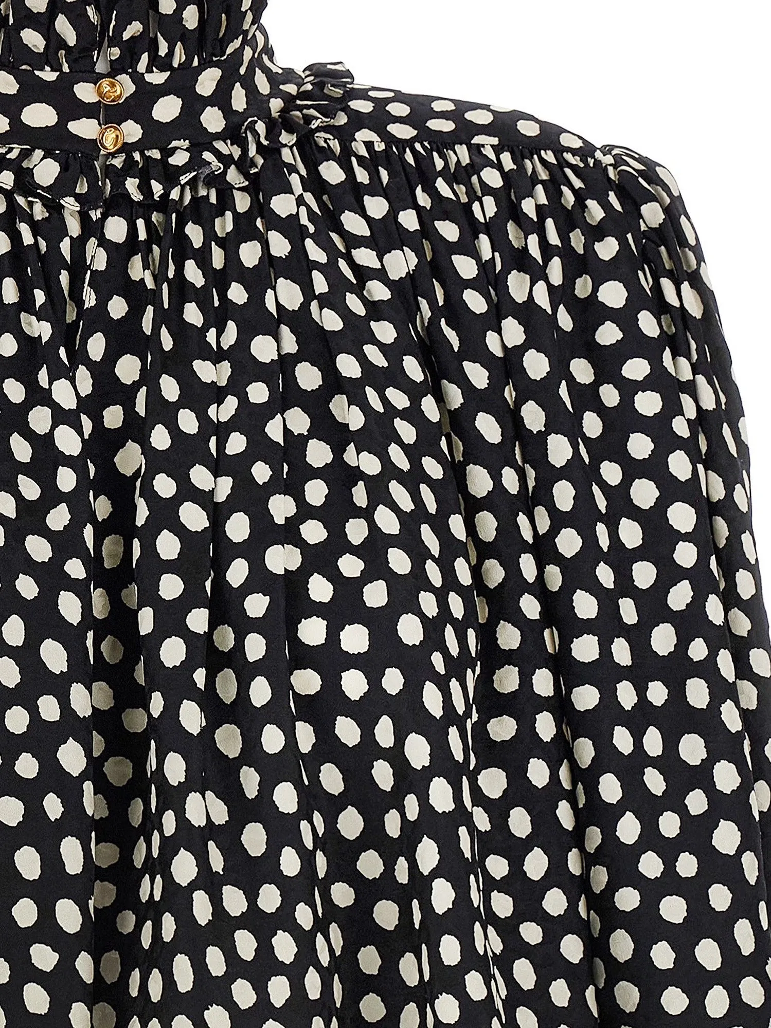 Polka-Dots Silk Shirt sold by Lord & Taylor product image thumbnail 3