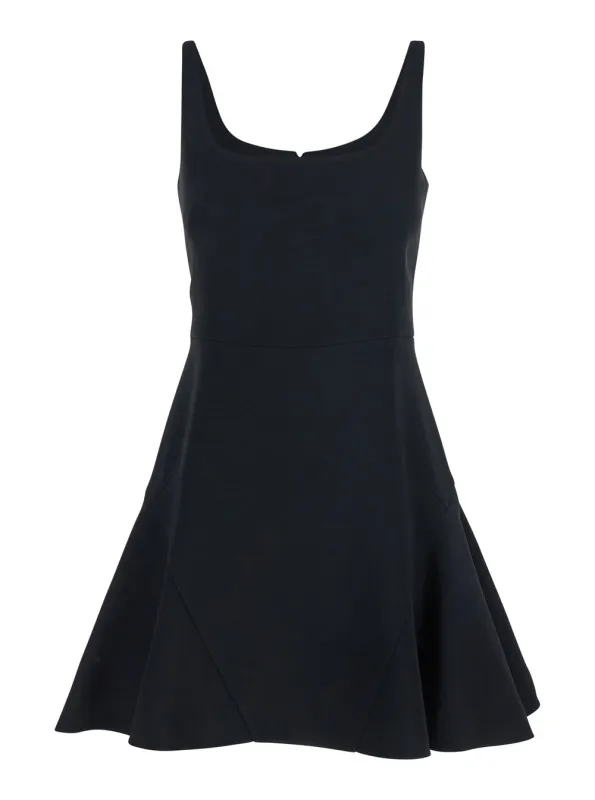 Black Mini Dress with Flared Skirt made by Givenchy
