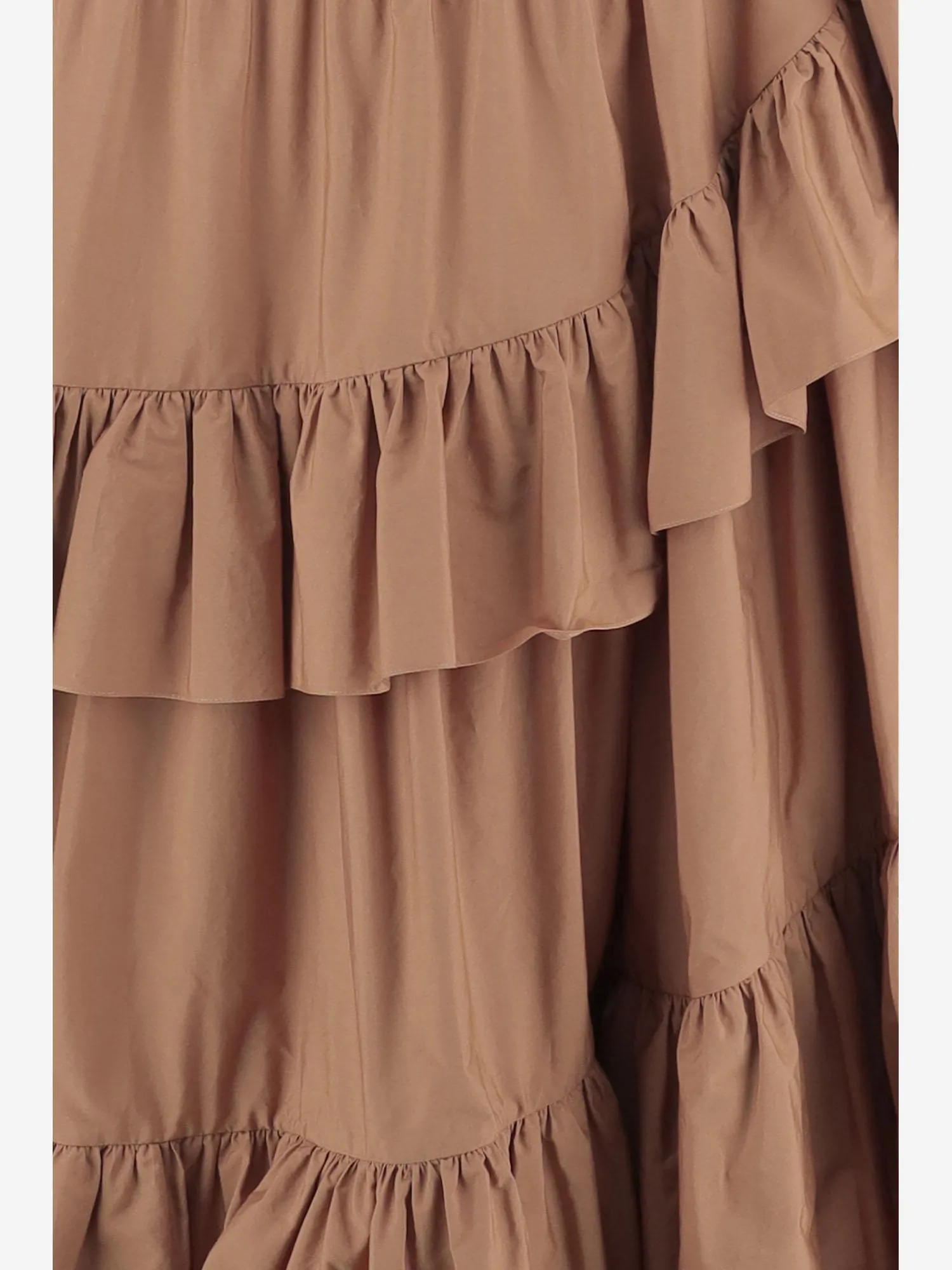 Skirt Ruffled Cotton Poplin Brown sold by Lord & Taylor product image thumbnail 2