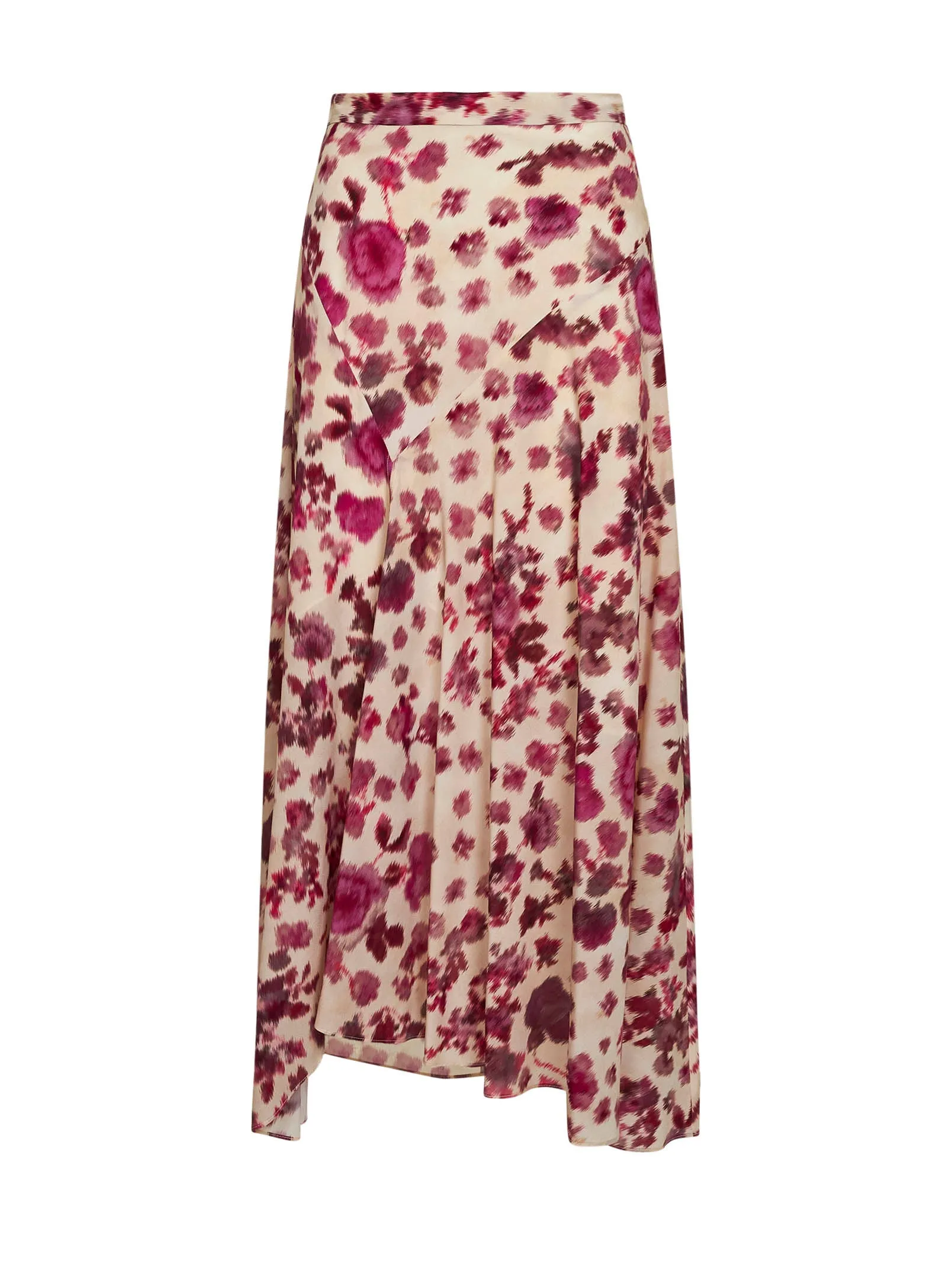 Pink Printed Stretch Silk Long Skirt sold by Lord & Taylor