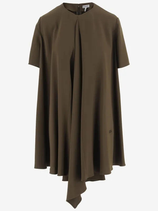 Dress Stretch Viscose Khaki made by Loewe