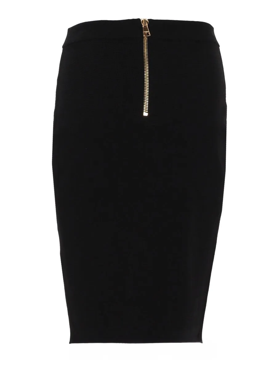Midi Skirt with Jewel Buttons Black sold by Lord & Taylor product image thumbnail 2