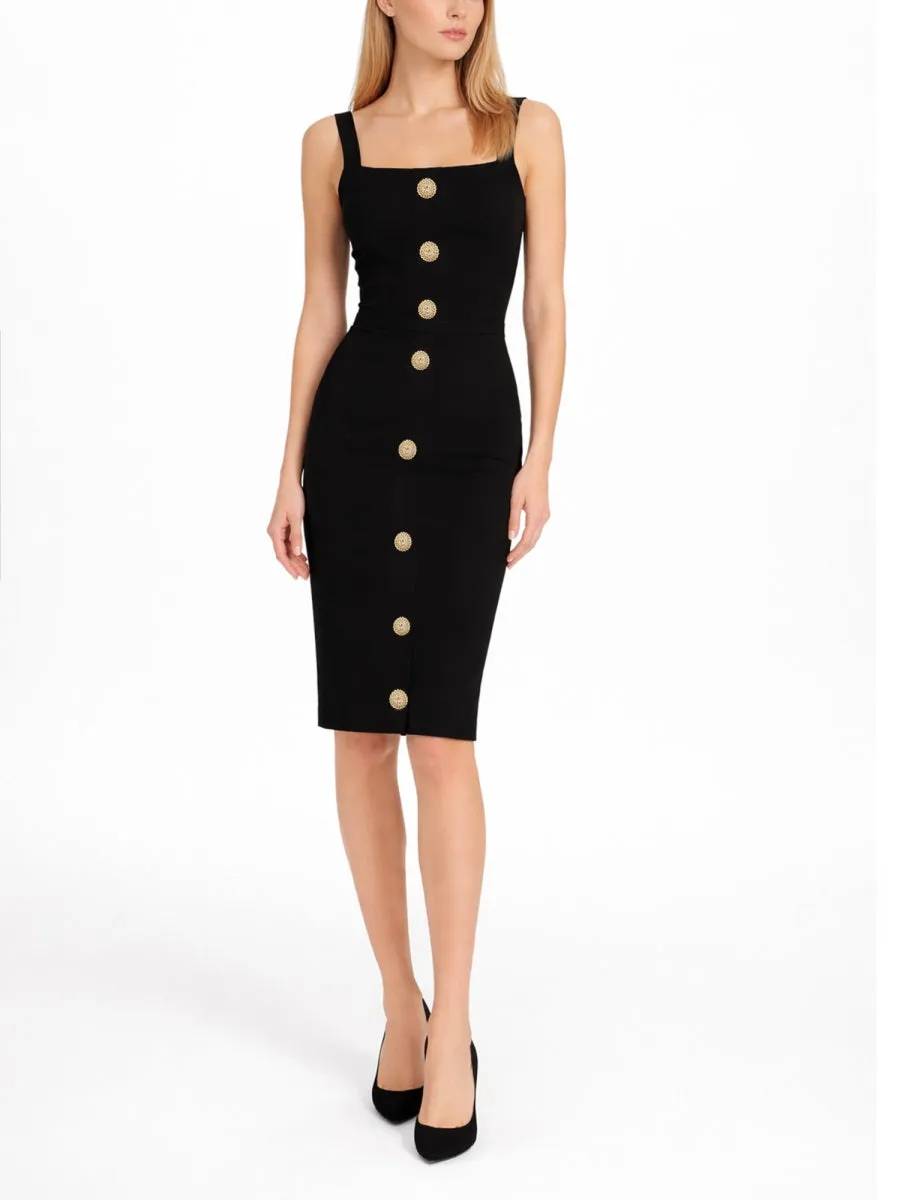 Midi Skirt with Jewel Buttons Black sold by Lord & Taylor product image thumbnail 3