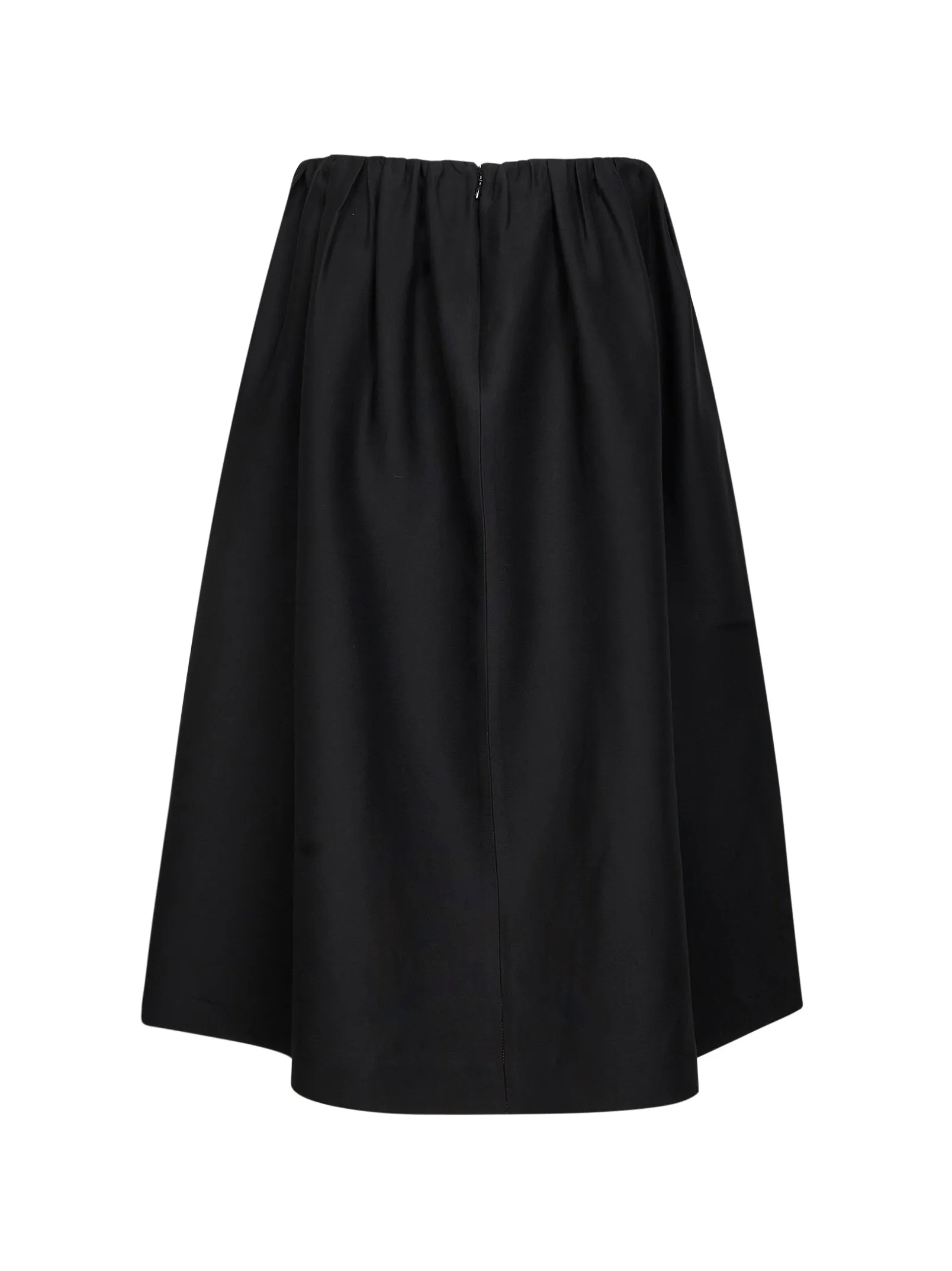 Black Wool and Silk Gathered Midi Skirt sold by Lord & Taylor product image thumbnail 2