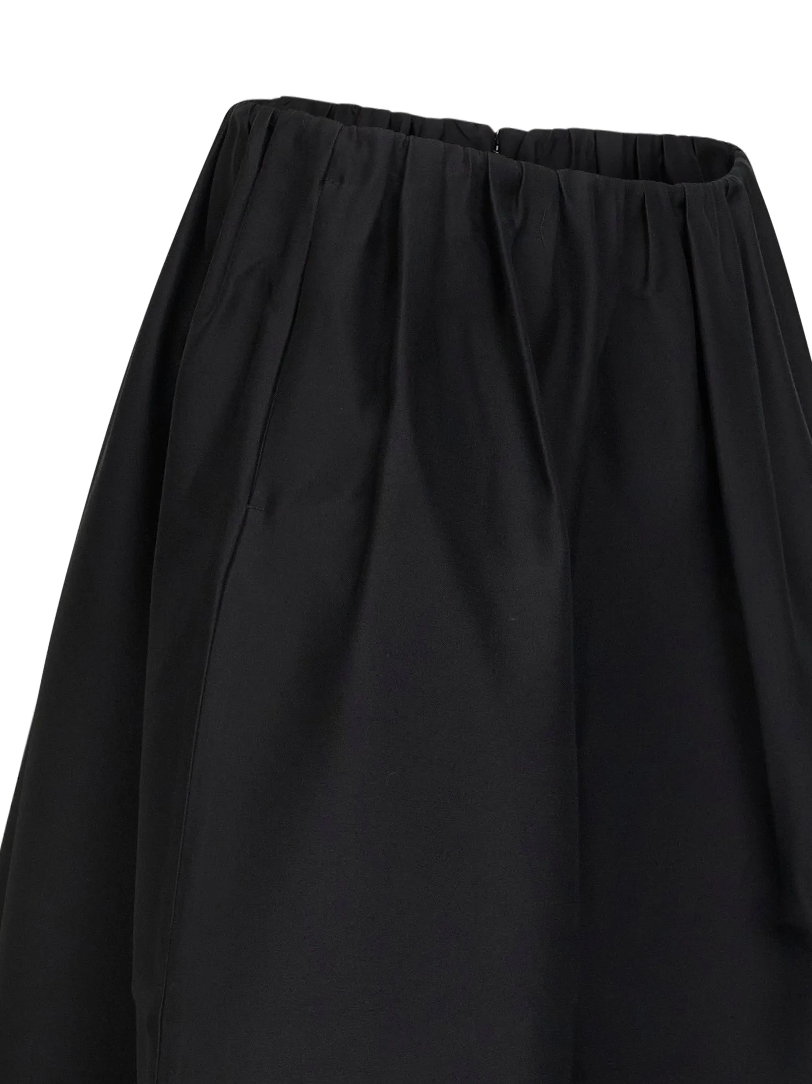 Black Wool and Silk Gathered Midi Skirt sold by Lord & Taylor product image thumbnail 3