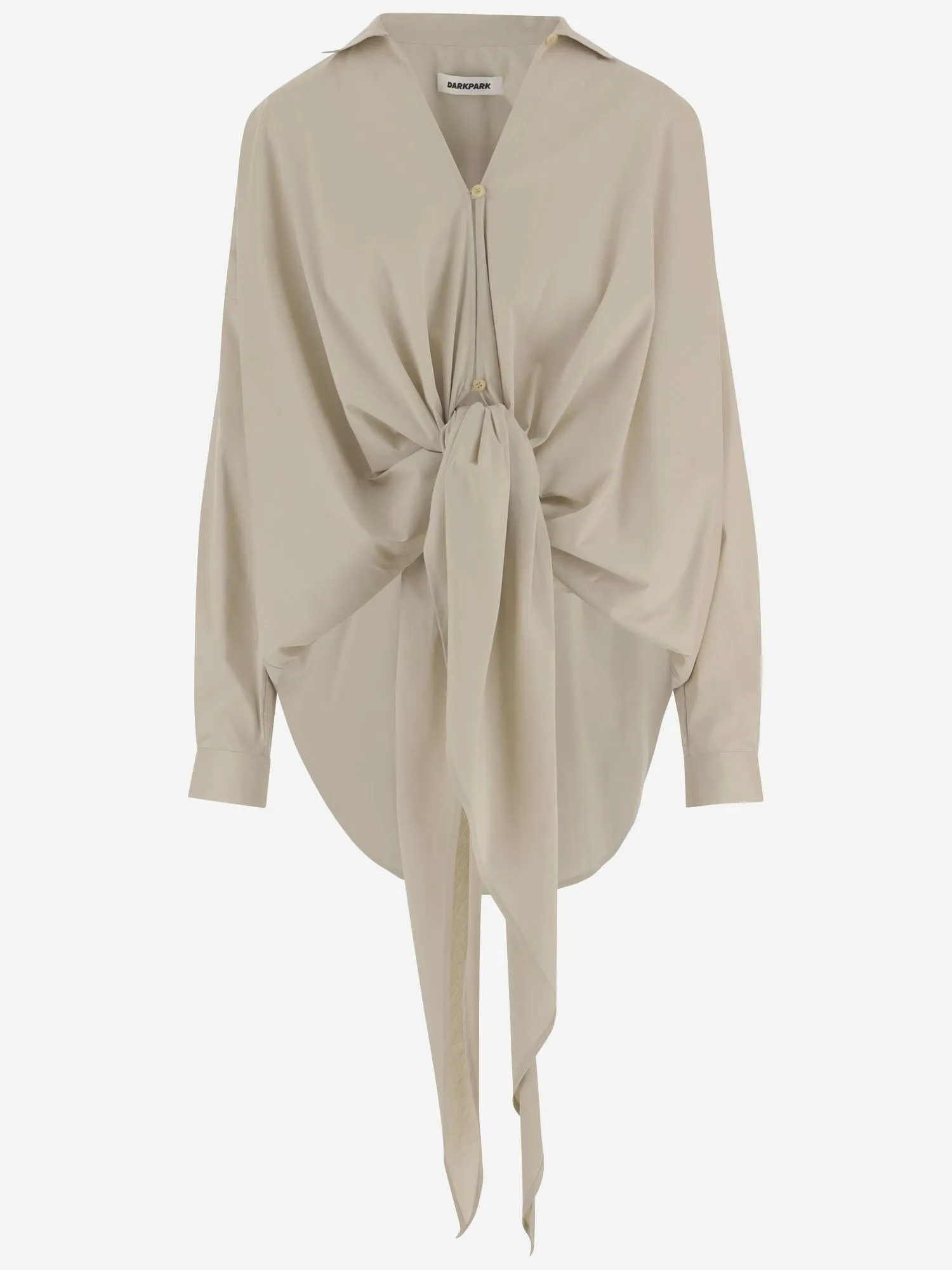 Shirt with Front Knot and Asymmetrical Hem sold by Lord & Taylor