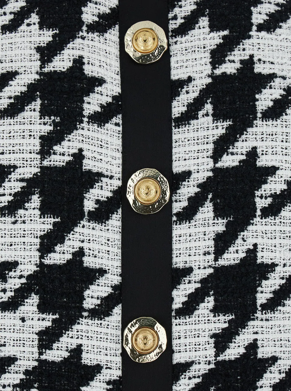 Halterneck Mini Dress with Houndstooth Motif sold by Lord & Taylor product image thumbnail 3