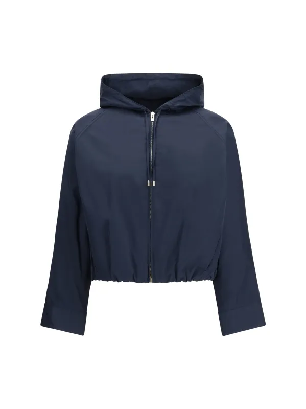 Hooded Windjacket Silk Radzimir Navy made by Alaia