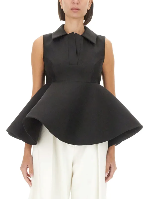 Black Shoulder Top made by Jacquemus