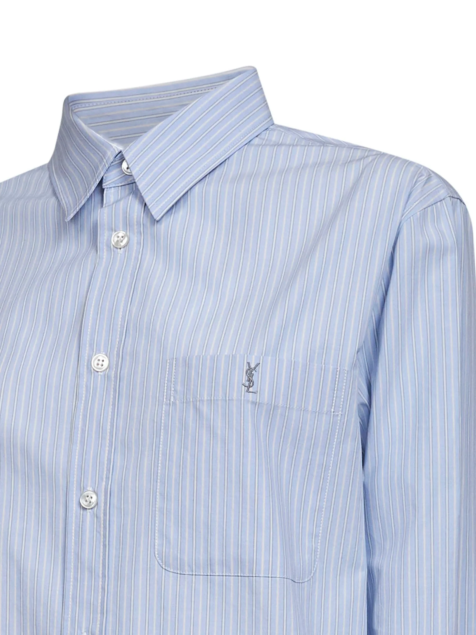 Shirt Cassandre Light Blue Cotton Poplin sold by Lord & Taylor product image thumbnail 3