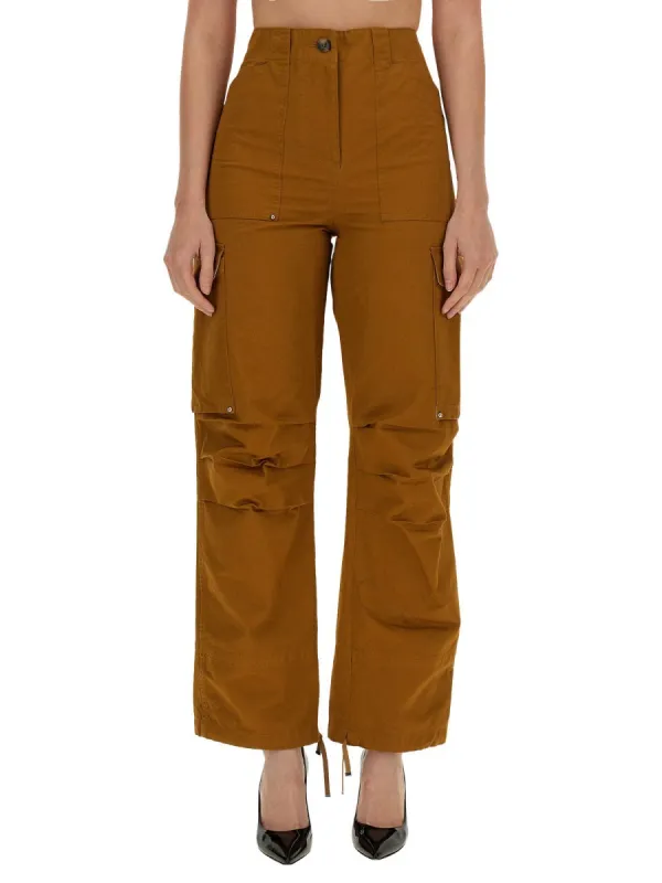 Cotton Pants in Buff made by Rabanne