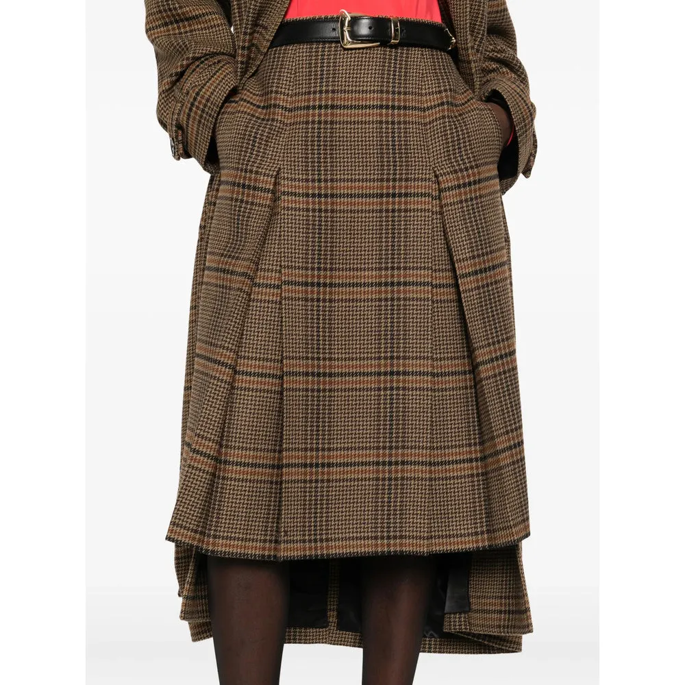Pleated Skirt Brown Wool sold by Lord & Taylor product image thumbnail 2