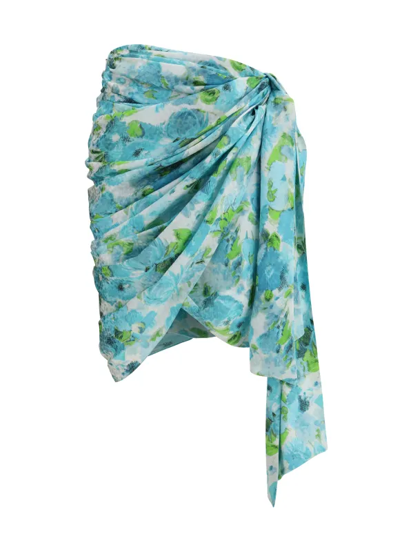 Skirt Silk Jacquard Multicolour made by Chloe