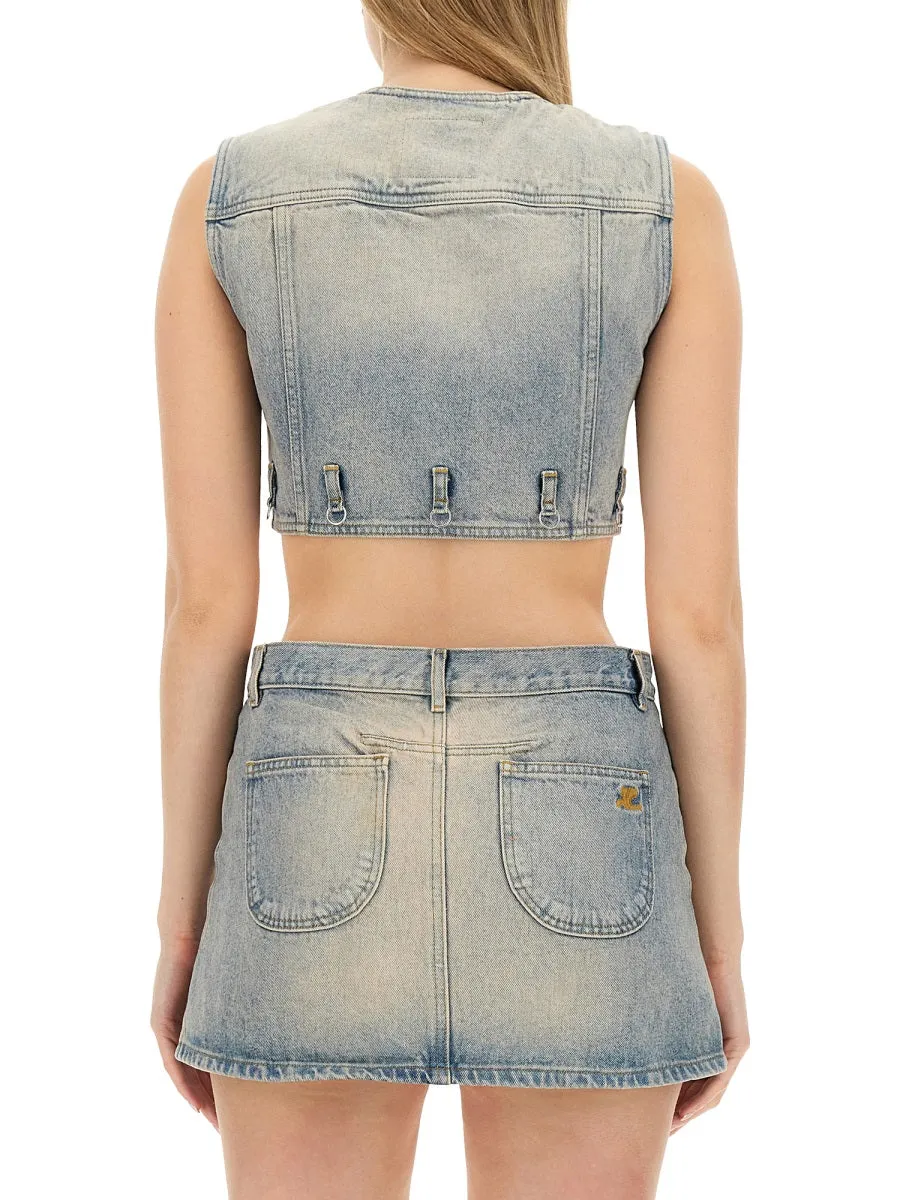 Top Cropped in Denim sold by Lord & Taylor product image thumbnail 2