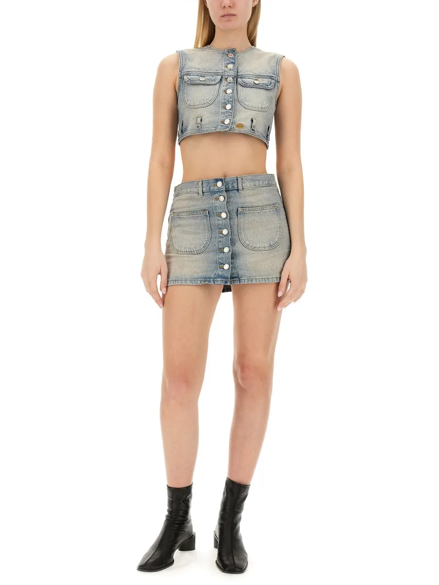 Top Cropped in Denim sold by Lord & Taylor product image thumbnail 4