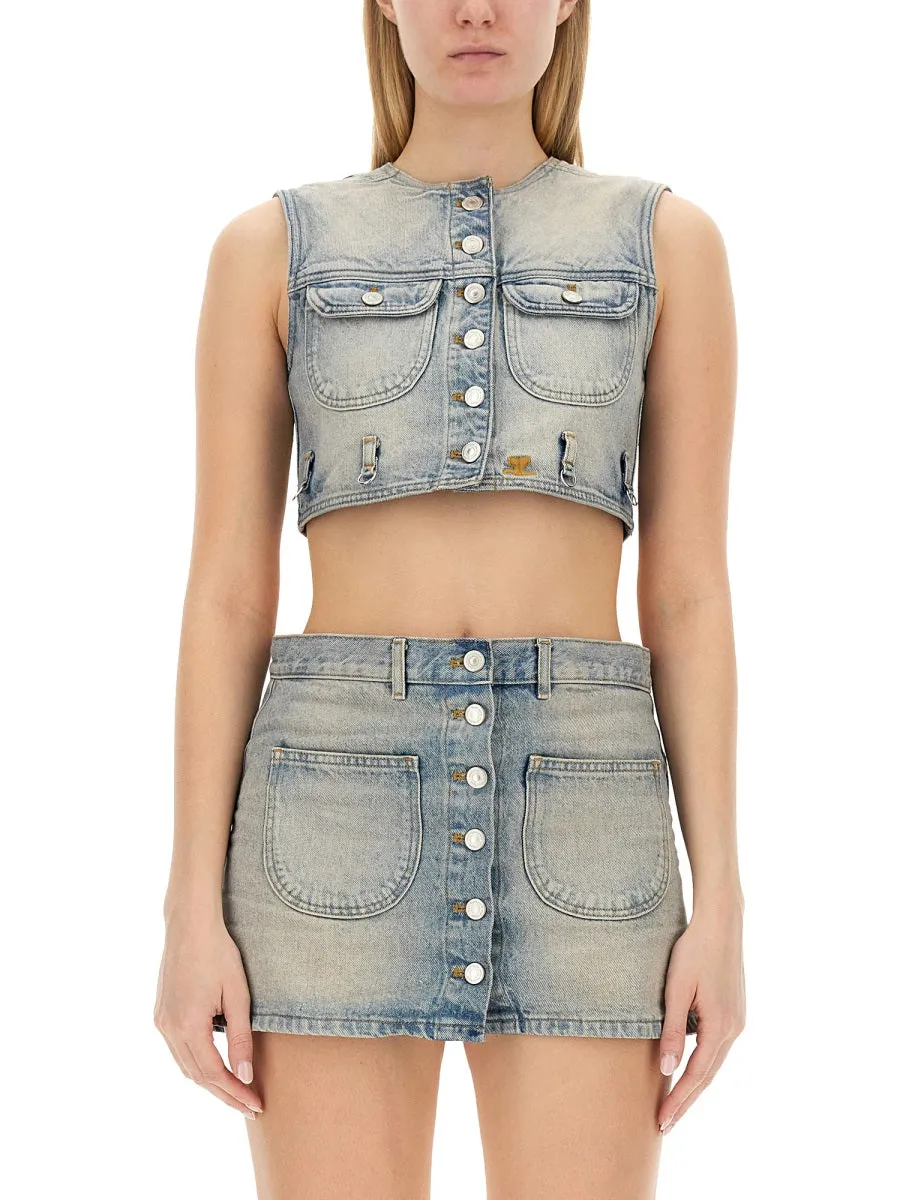 Top Cropped in Denim sold by Lord & Taylor