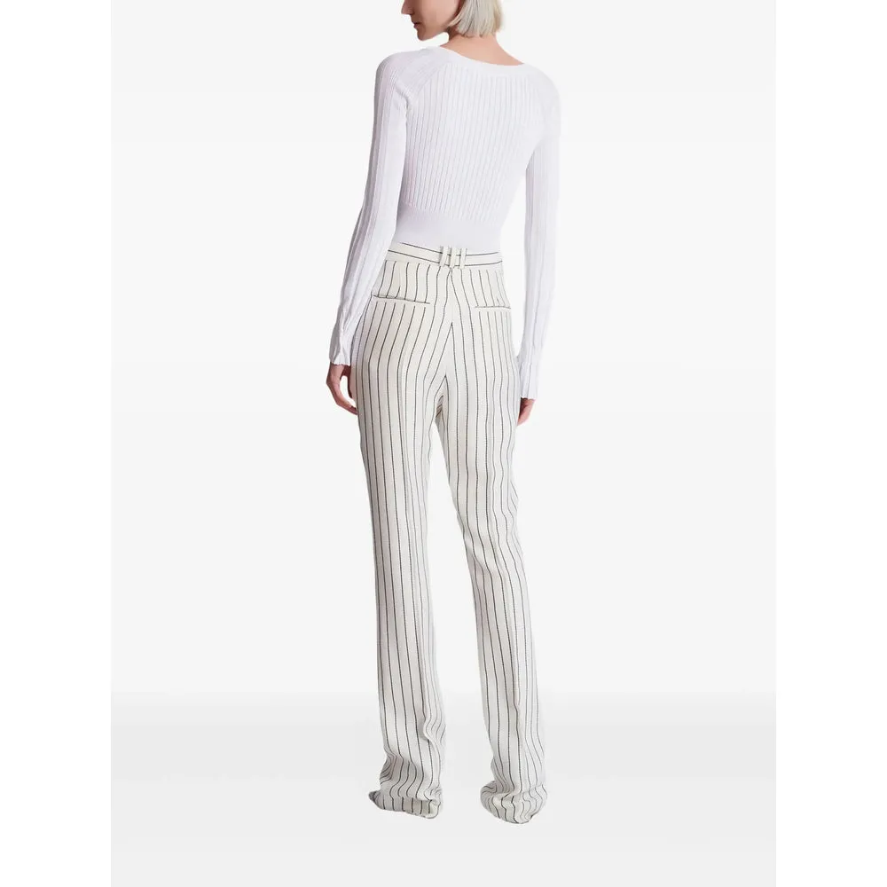 Flared Trousers White/Black sold by Lord & Taylor product image thumbnail 4
