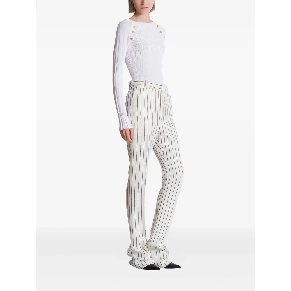 Flared Trousers White/Black sold by Lord & Taylor product image thumbnail 2
