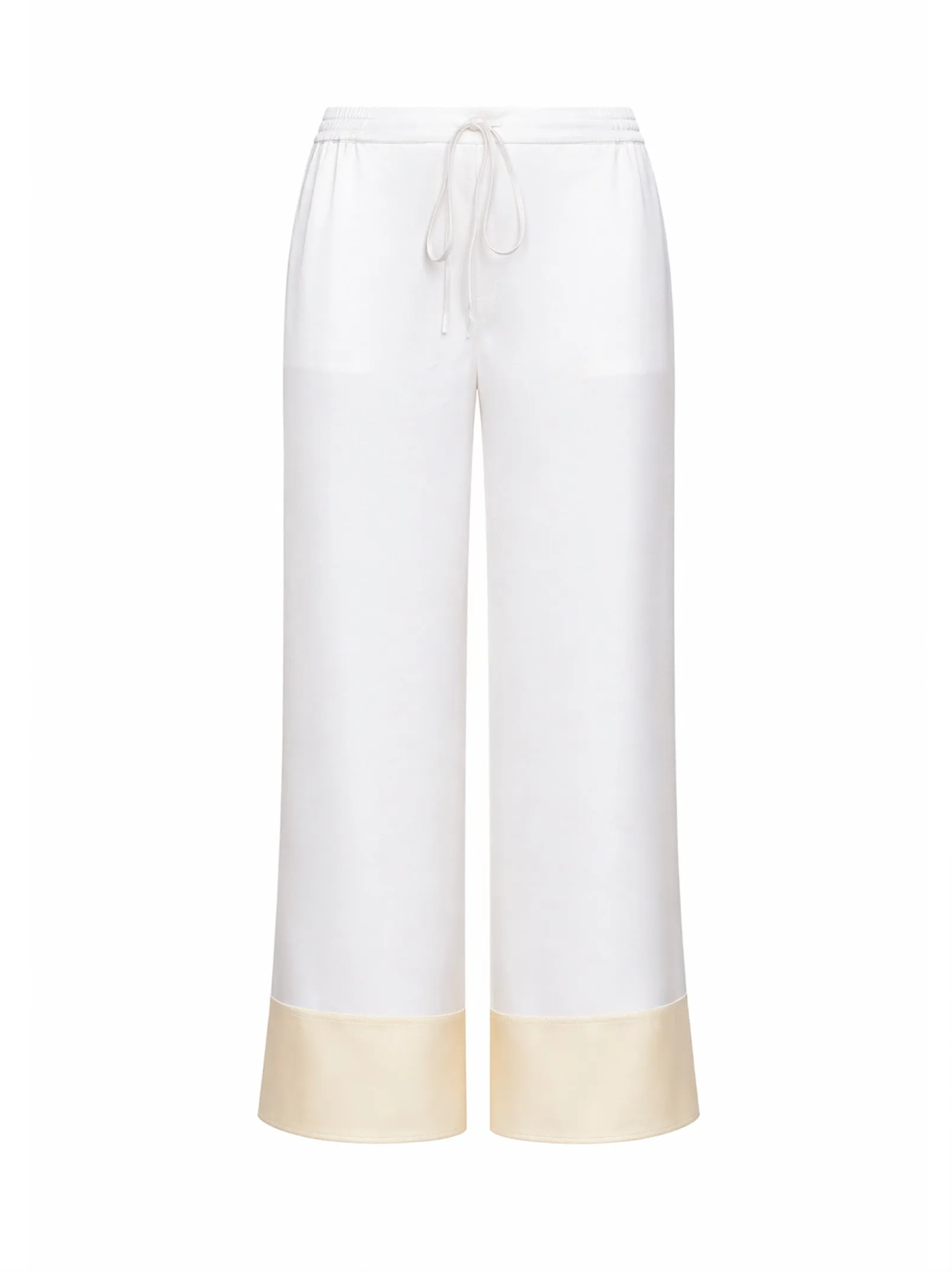 Trousers Satin Drawstring White sold by Lord & Taylor