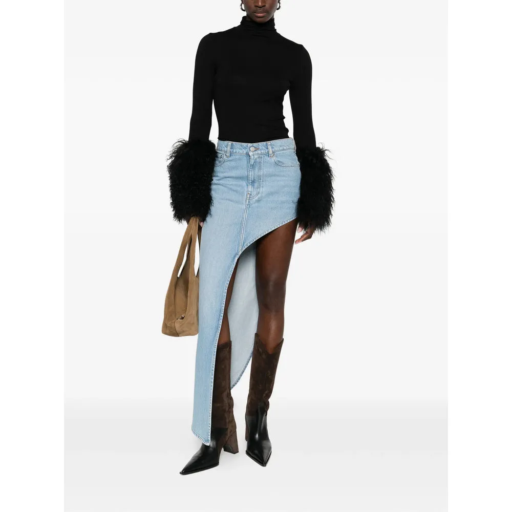 Light Blue Asymmetric Skirt sold by Lord & Taylor product image thumbnail 2