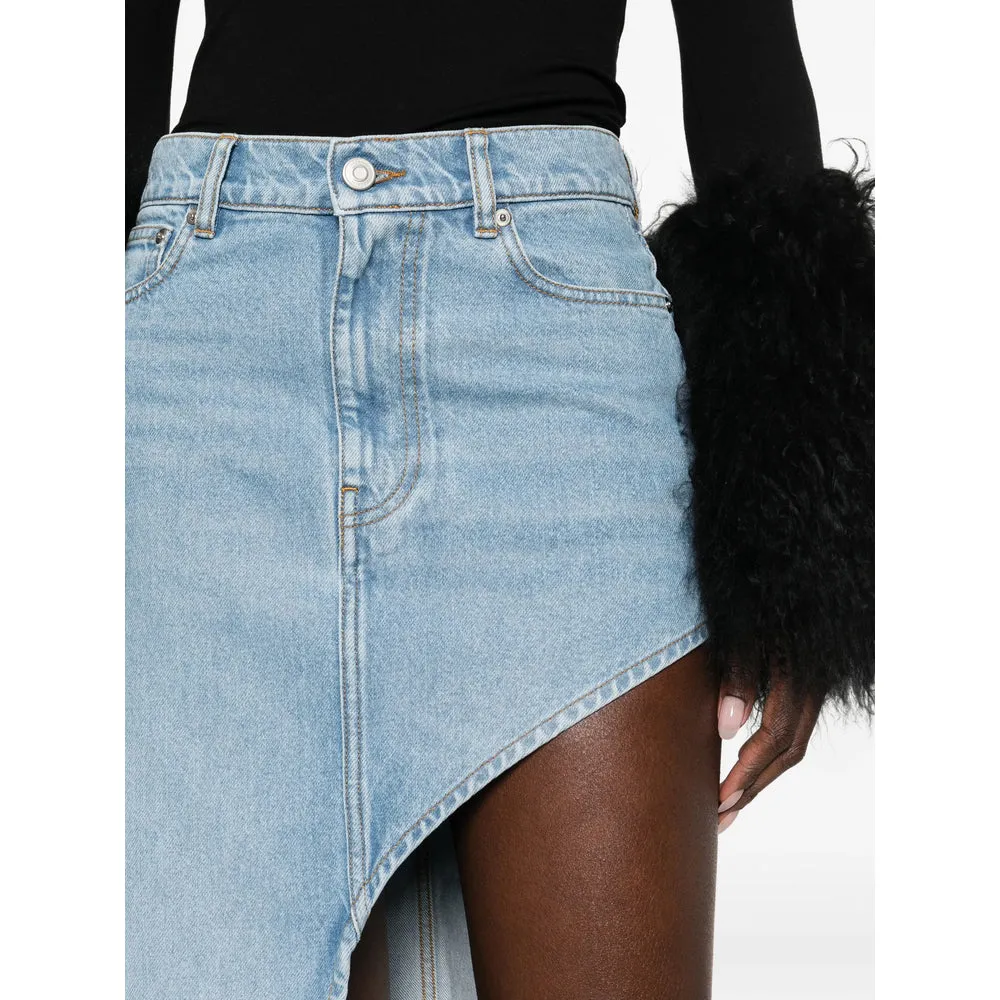 Light Blue Asymmetric Skirt sold by Lord & Taylor product image thumbnail 3