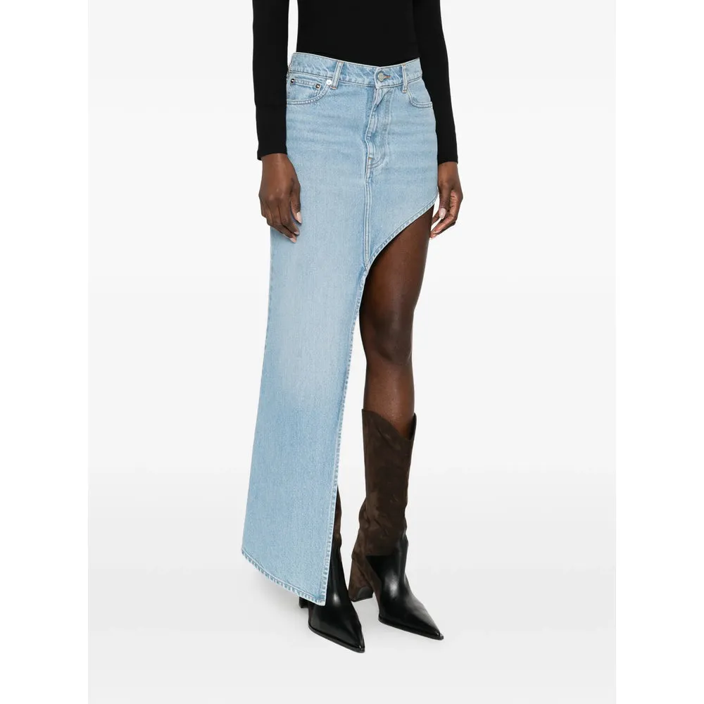 Light Blue Asymmetric Skirt sold by Lord & Taylor product image thumbnail 4