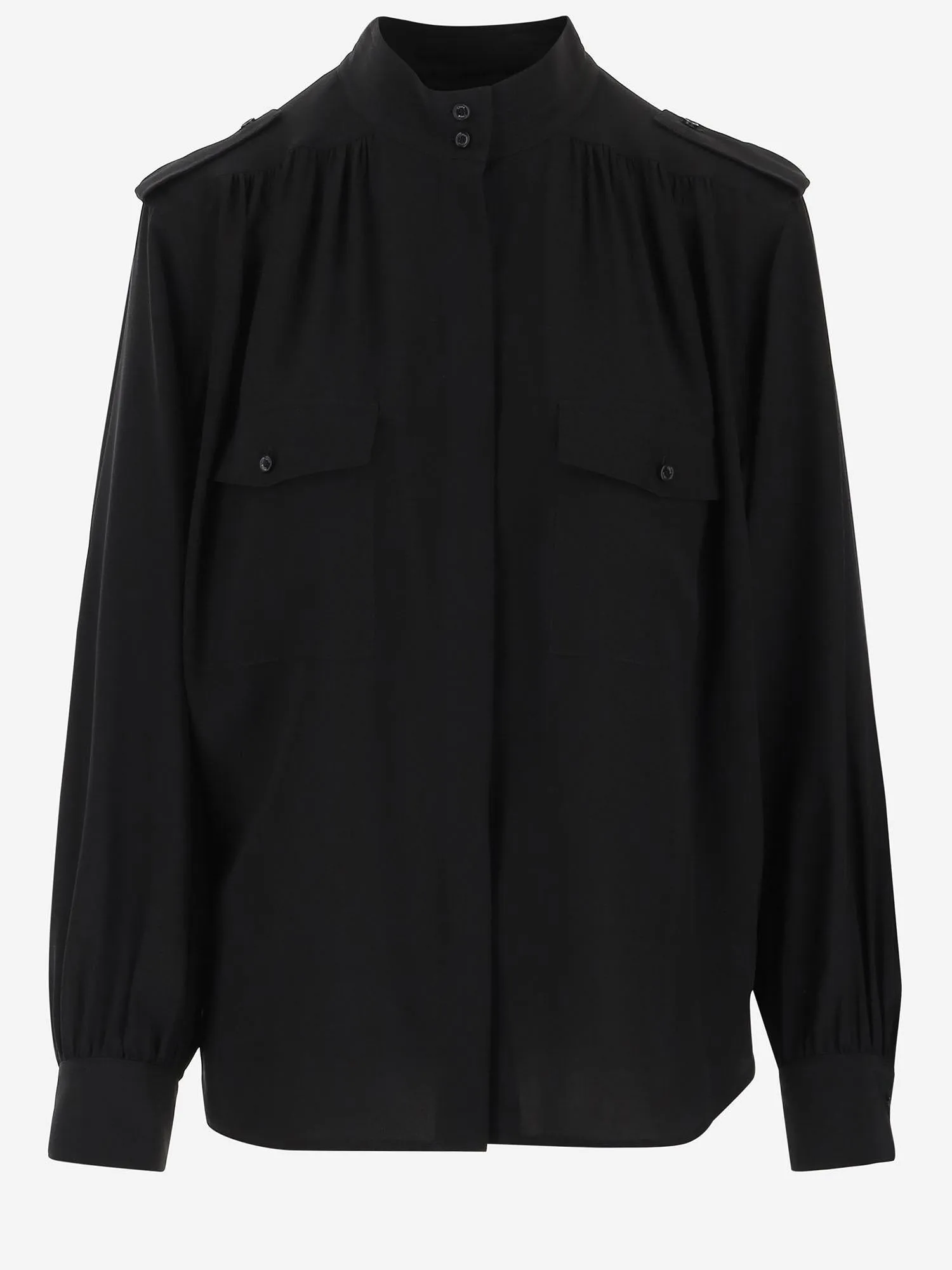 Pleated Silk Crepe Shirt sold by Lord & Taylor