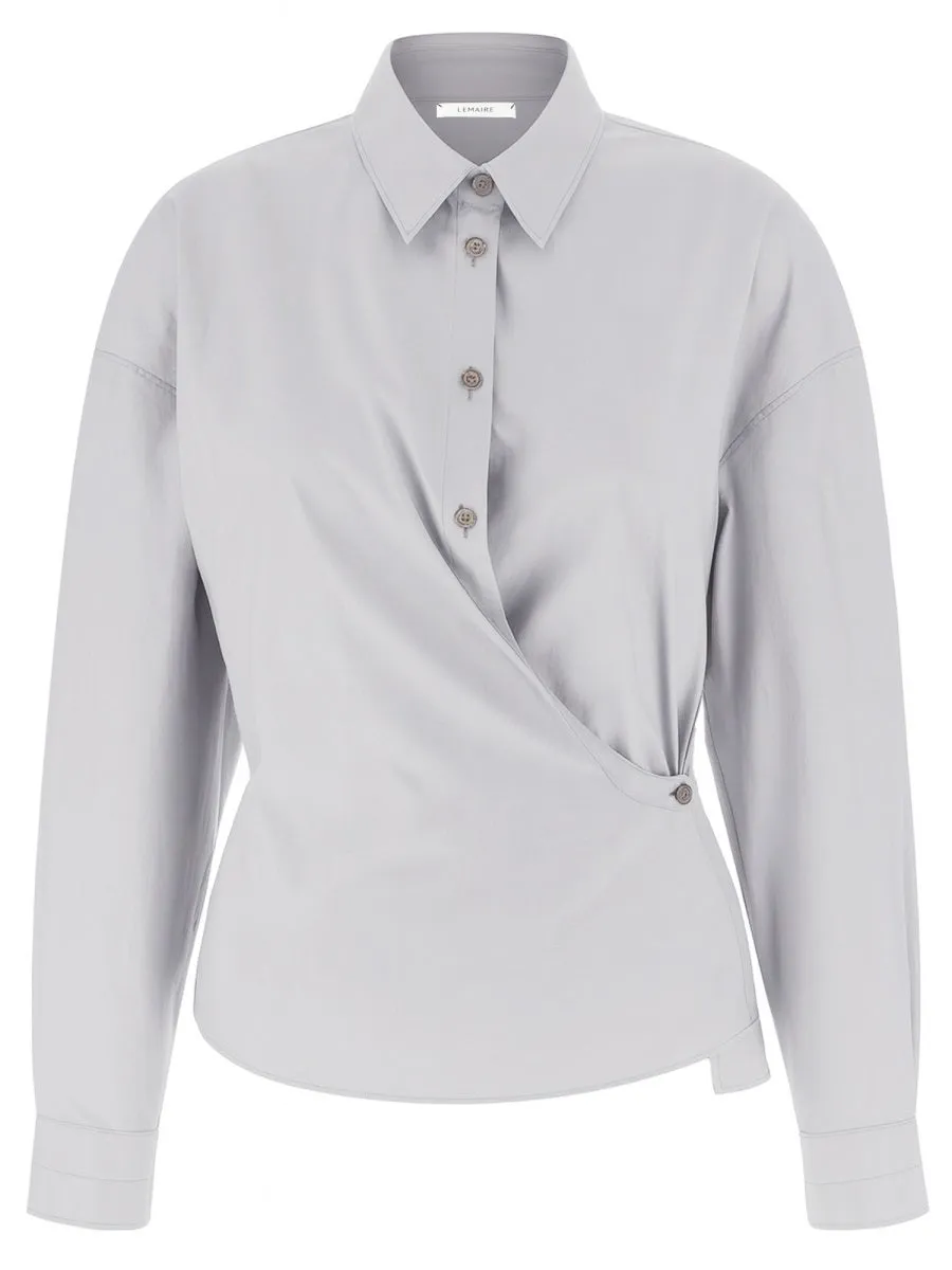 Shirt Straight Collar Twisted Grey sold by Lord & Taylor