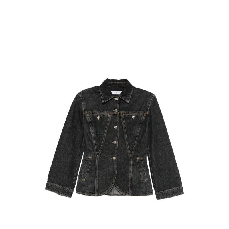 Classic Black Denim Jacket made by IRO
