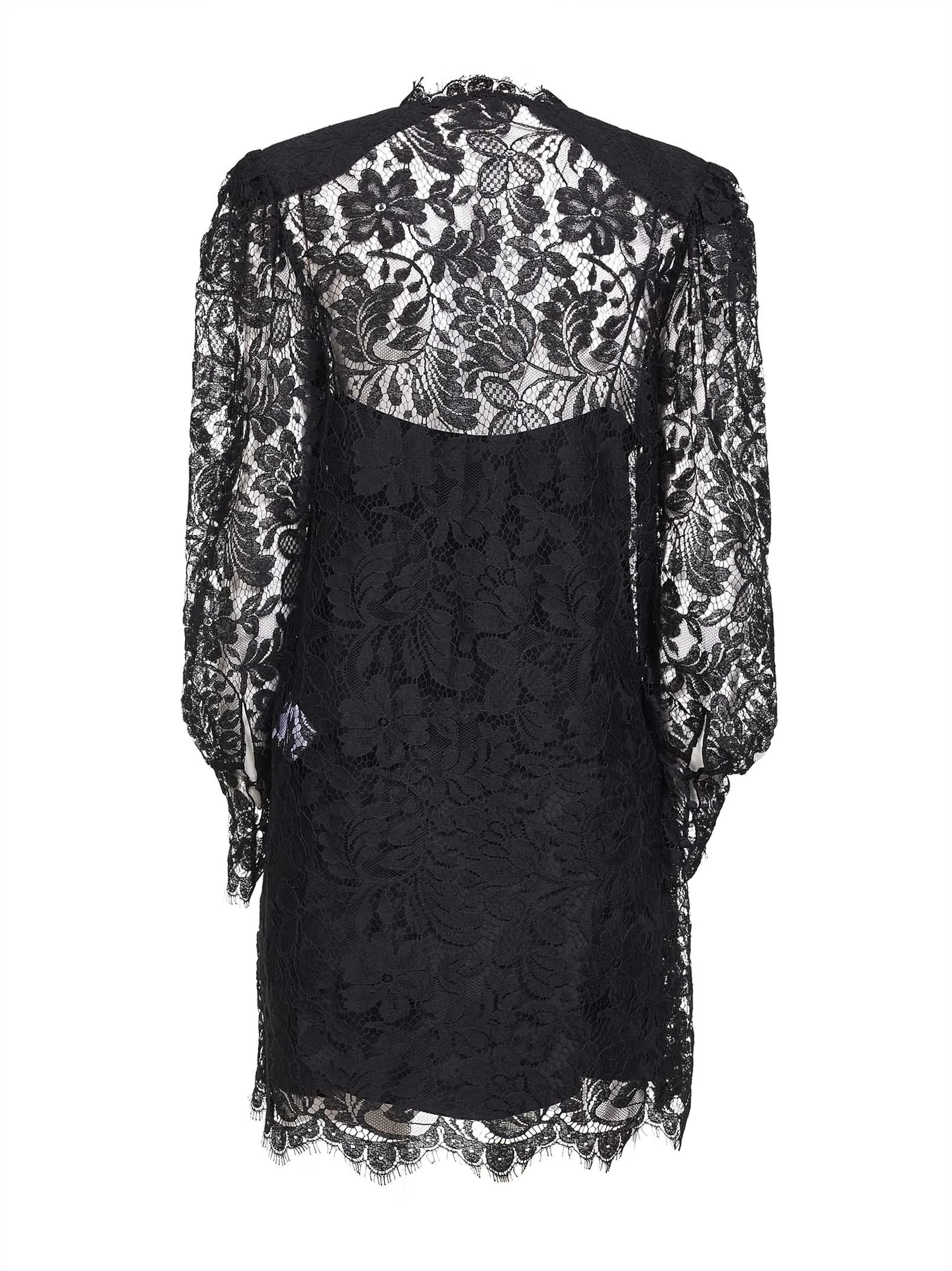 Black Lace Long-Sleeved Mini Dress sold by Lord & Taylor product image thumbnail 2