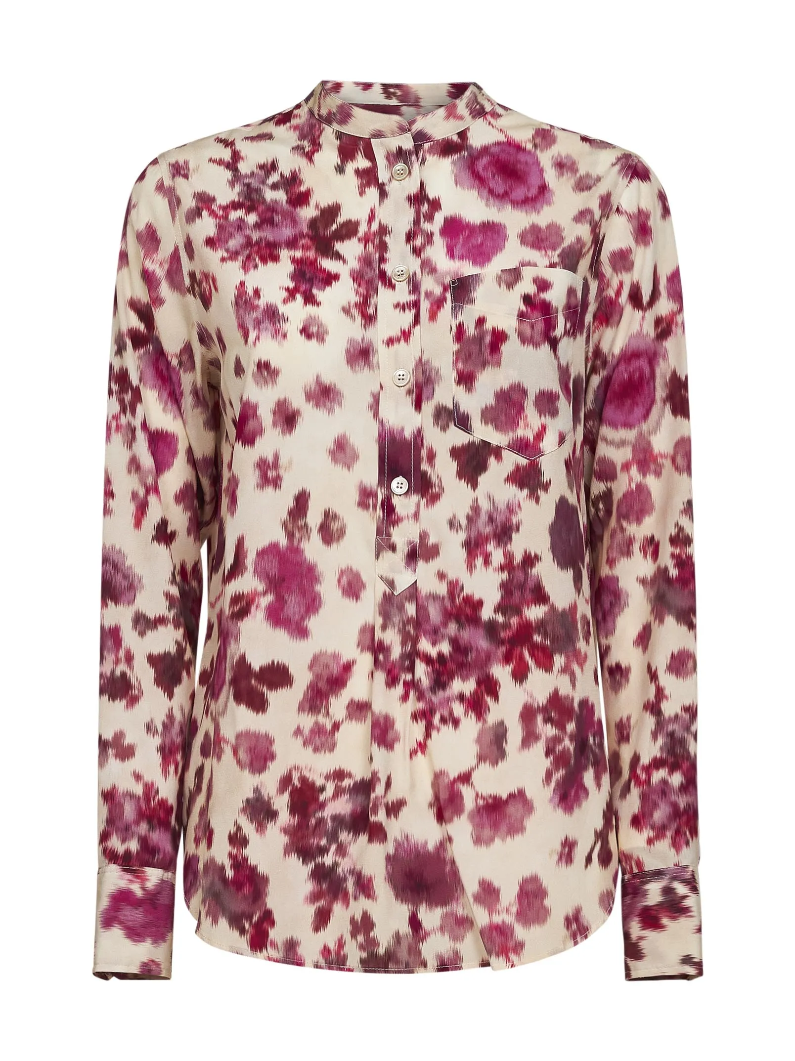 Pink Printed Stretch Silk Blouse sold by Lord & Taylor