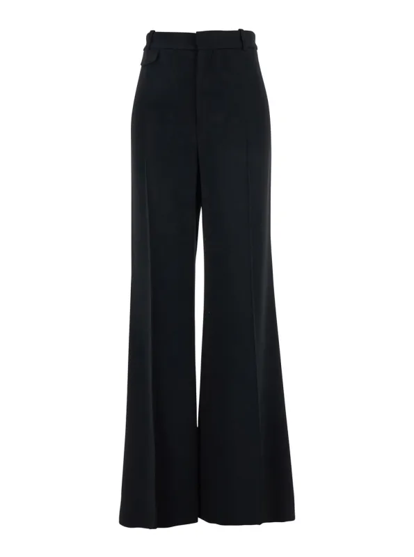 High Waist Wide Leg Black Pants made by Chloe