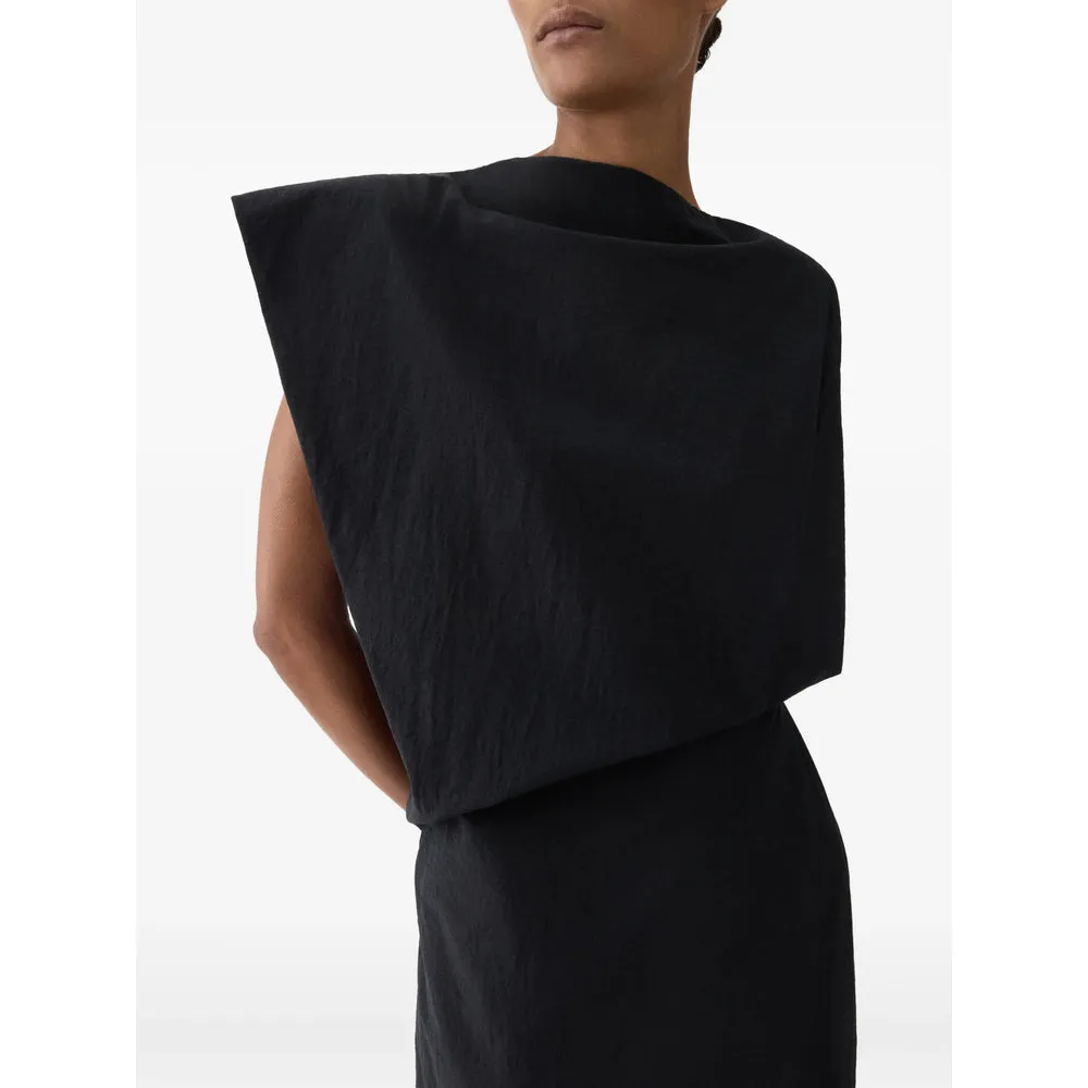 Draped Sleeveless Dress Black sold by Lord & Taylor product image thumbnail 3