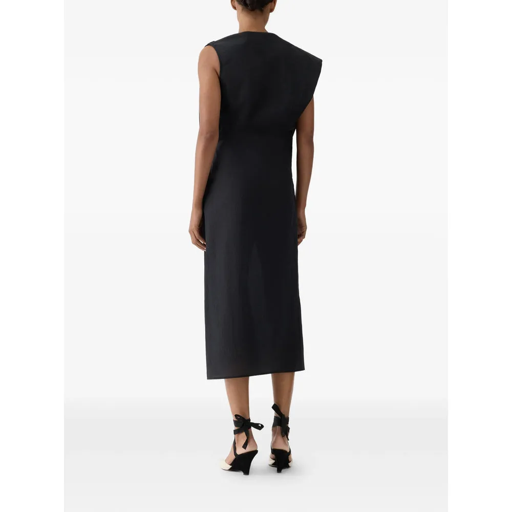 Draped Sleeveless Dress Black sold by Lord & Taylor product image thumbnail 2
