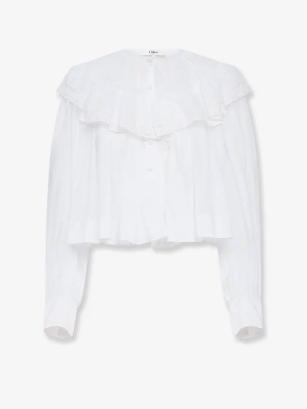 Cotton Shirt White made by Chloe