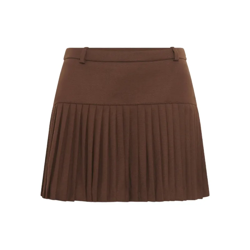 Pleated Mini Skirt with Belt Loops made by Marine Serre