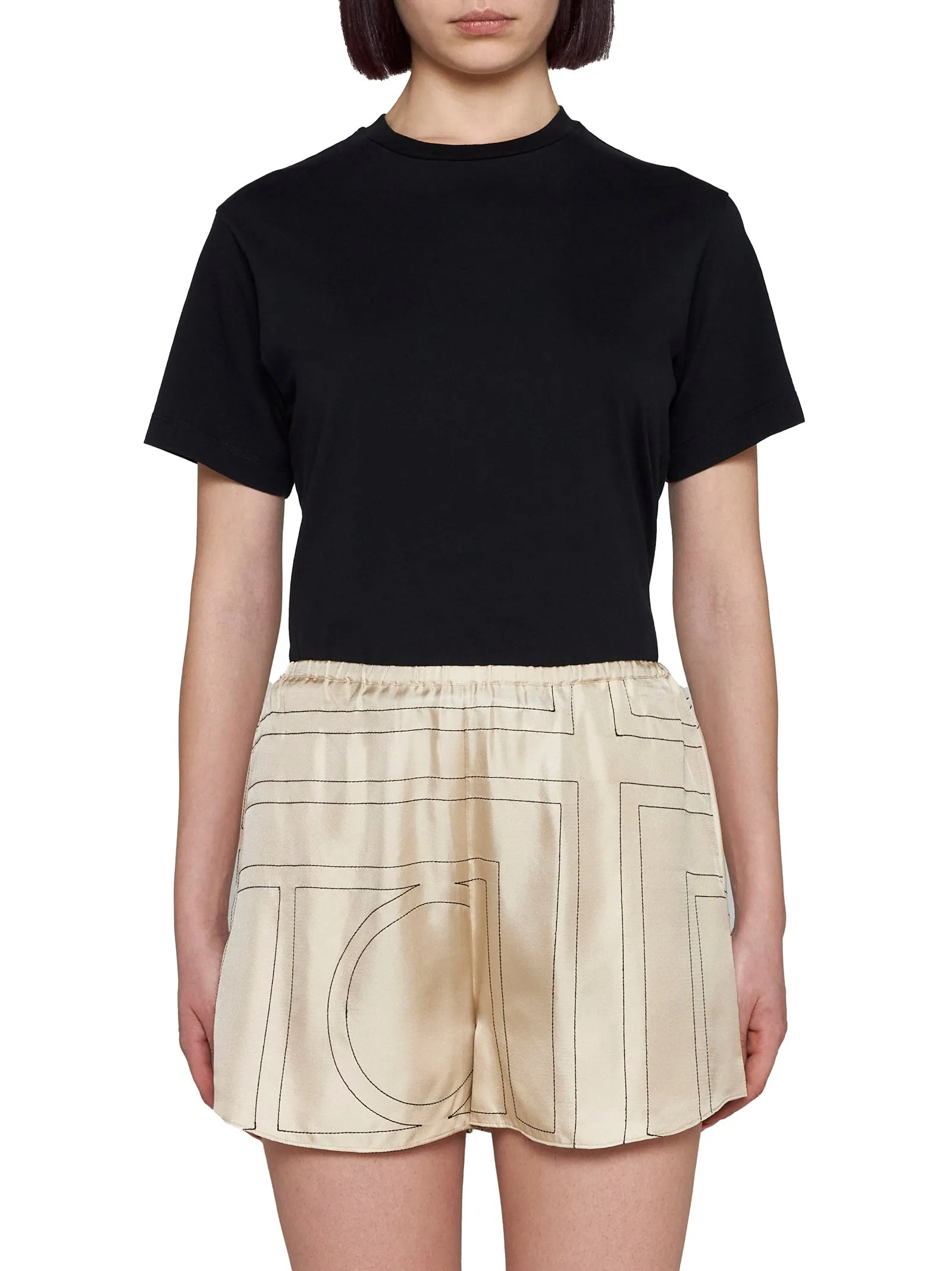 Silk Shorts Monogram Beige sold by Lord & Taylor product image thumbnail 3