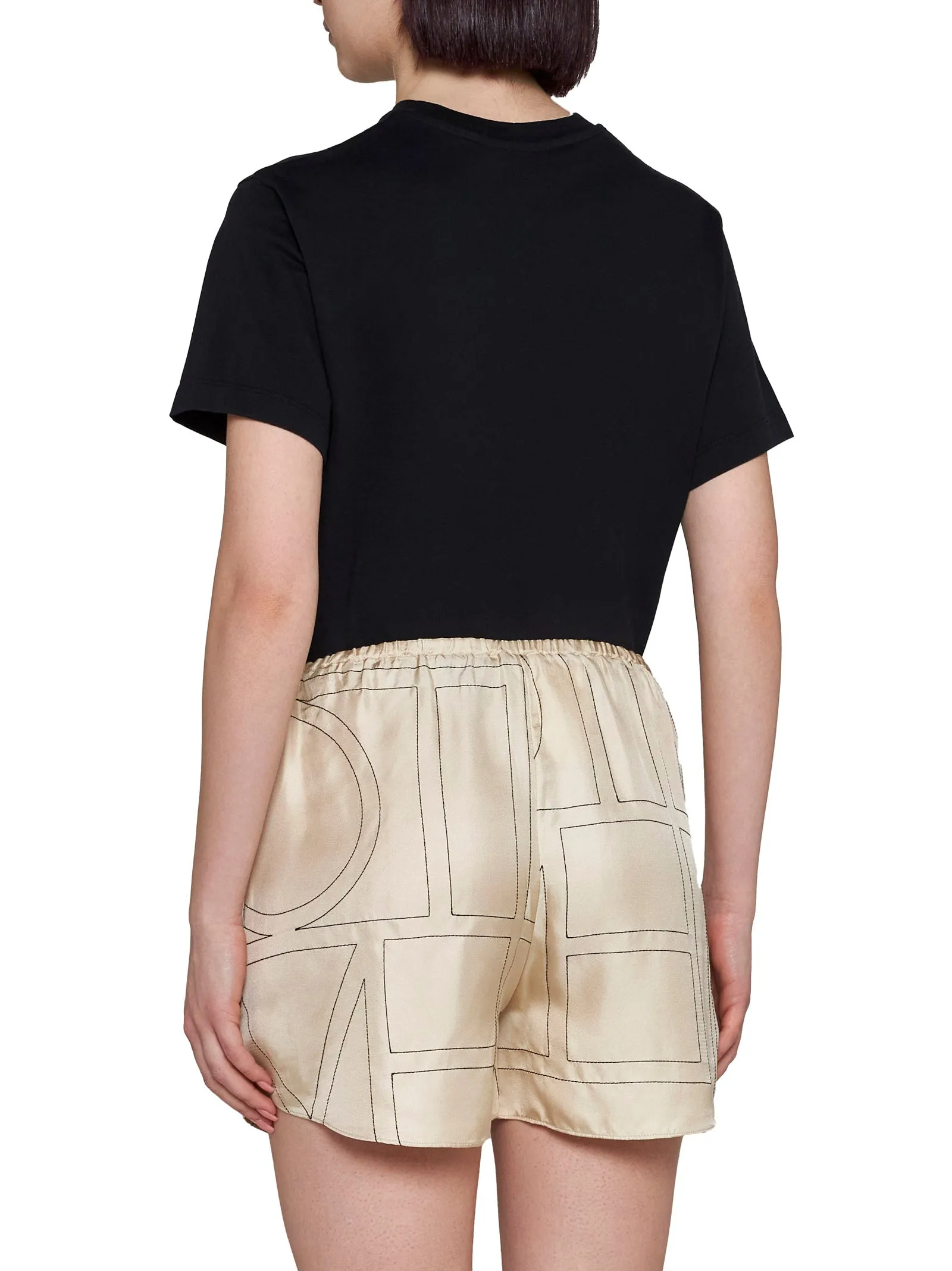 Silk Shorts Monogram Beige sold by Lord & Taylor product image thumbnail 4