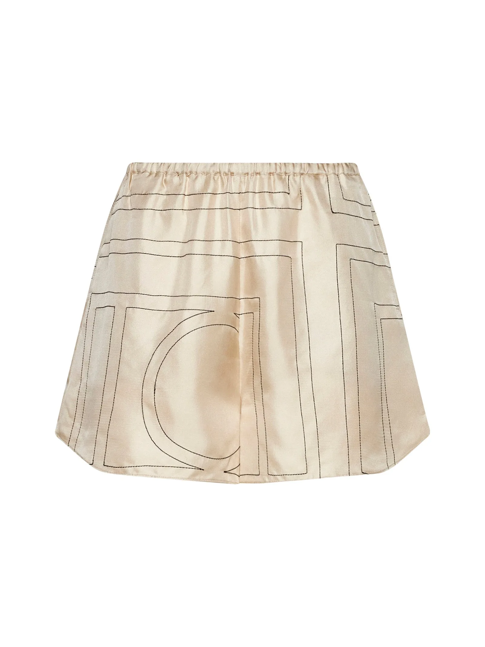 Silk Shorts Monogram Beige sold by Lord & Taylor