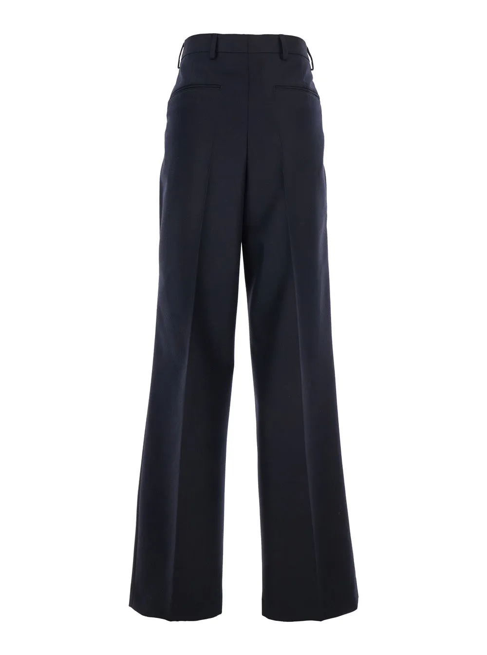 Blue Wide Leg Wool Pants with Pockets sold by Lord & Taylor product image thumbnail 2