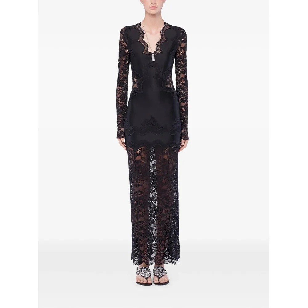 Black Long Sleeve Dress with Scalloped Trim sold by Lord & Taylor product image thumbnail 3