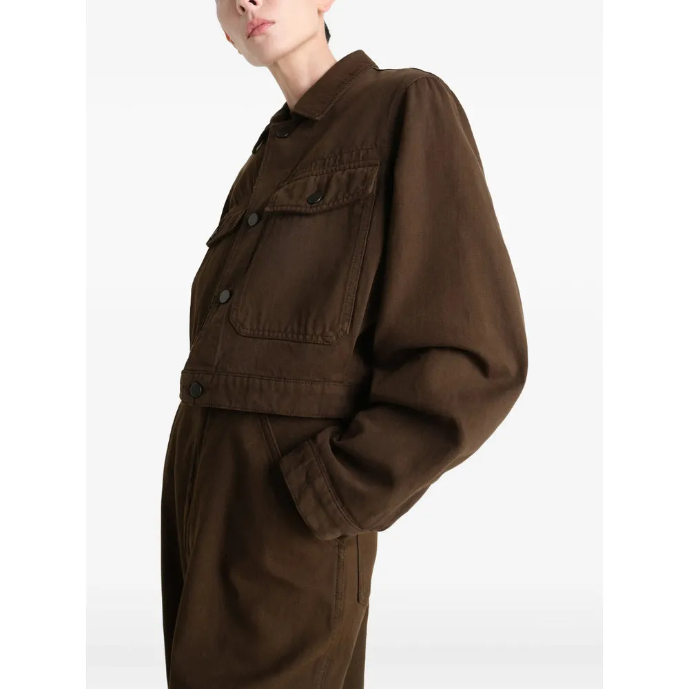 Cropped Jacket Brown Cotton sold by Lord & Taylor product image thumbnail 3