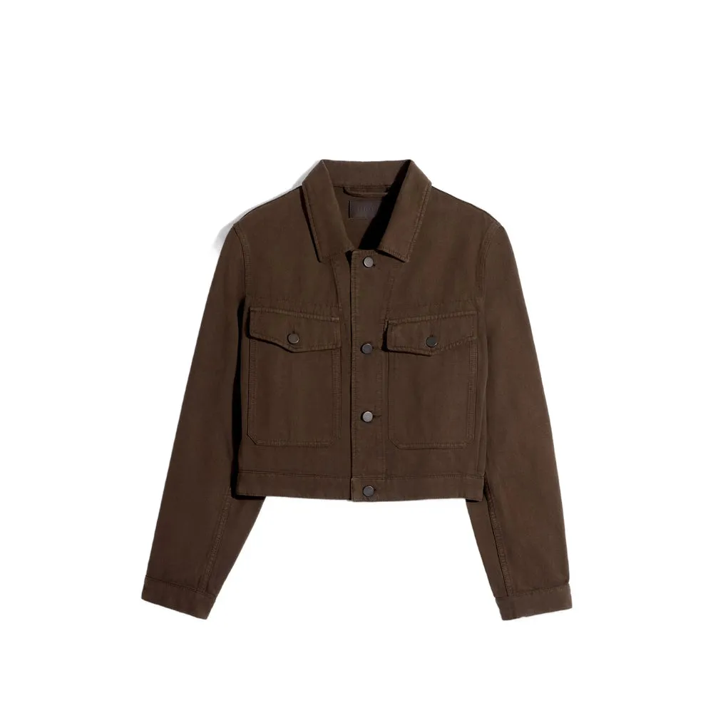 Cropped Jacket Brown Cotton sold by Lord & Taylor